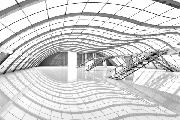 Futuristiska flygplats interiör — Stockfoto